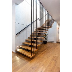 Лестница металлическая со ступенями в консоли А-32